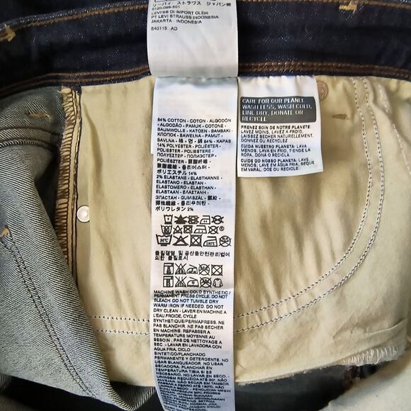 Levi's 512 Jeans Women's 18M Blue Perfectly Shaping Bootcut Stretch Denim 35x32 - Picture 6 of 6